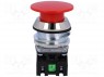 Switch: push-button; 1-position; NC + NO; 30mm; red; IP56; -15÷30°C