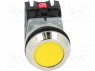 Switch: push-button; 1-position; NC + NO; 30mm; yellow; IP56