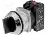 Switch: rotary; 1-position; NC + NO; 30mm; black; IP56; Positions: 3