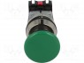 Switch: push-button; 1-position; NC + NO; 30mm; green; IP66