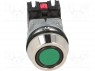 Switch: push-button; 1-position; NC + NO; 30mm; green; IP66