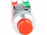 Switch: push-button; 1-position; NC + NO; 30mm; red; IP65; -20÷60°C