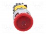 Switch: emergency stop; 2-position; NC x3; 30mm; red; LED 24VAC/DC