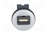  USB; 22; har-port; -25÷70°C; Ø22,3; IP20; USB 2.0 A/A