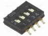 : DIP-SWITCH; - : 4; ON-OFF; 0,025A/24DC