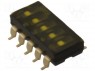 : DIP-SWITCH; - : 5; ON-OFF; 0,025A/24DC