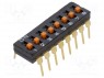 : DIP-SWITCH; - : 8; ON-OFF; 0,025A/24DC