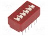 : DIP-SWITCH; - : 6; 0,1A/50DC; -40÷85°C