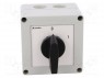 Switch: cam switch; 2-position; 20A; 0-1; Mounting: in housing