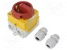 Switch: cam switch; 2-position; 20A; I-0; Mounting: in housing