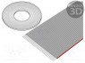 Wire: ribbon; 1mm; stranded; Cu; 30x28AWG; unshielded; PVC; grey