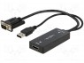 ; D-Sub 15pin HD , HDMI, USB A; 