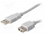 ; USB 2.0;  USB A, USB A; 3; ; 28AWG,24AWG