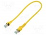 Patch cord; S/FTP; 6a; ; Cu; PUR; ; 0,5; 27AWG