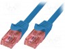 Patch cord; U/UTP; 6; ; Cu; LSZH; ; 0,25; 26AWG