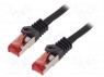 Patch cord; S/FTP; 6; ; Cu; LSZH; ; 1,5; 27AWG