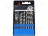 Drill set; metal; Pcs: 13; HSS