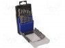 Drill set; metal; Pcs: 19; HSS; Features: hardened