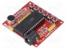 Module: audio; sound recorder; 5VDC; IC: ISD1700; pin strips